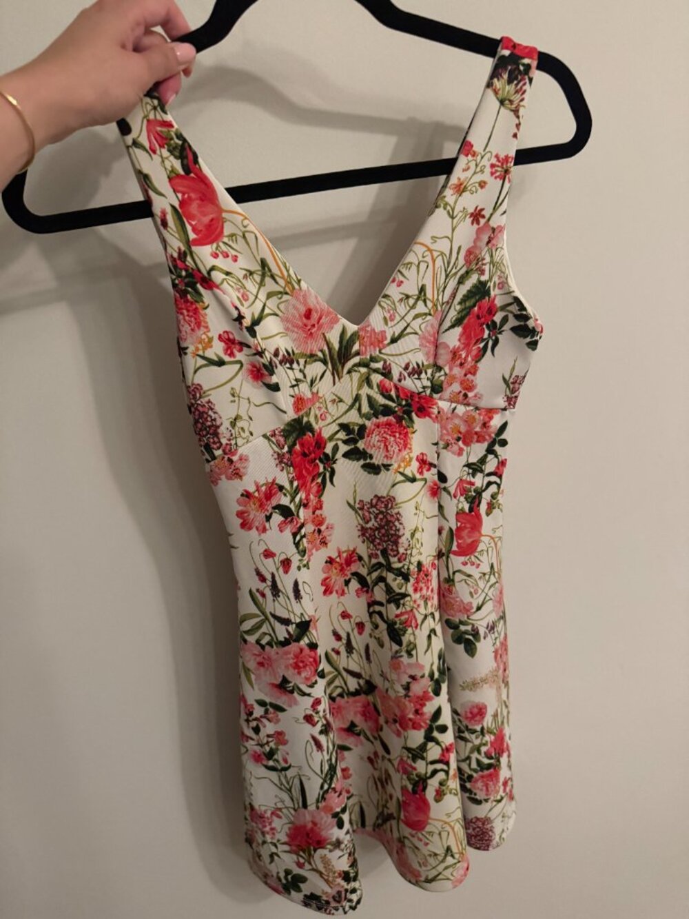 Monteau Floral V Neck Mini Dress XS - Picture 2 of 2